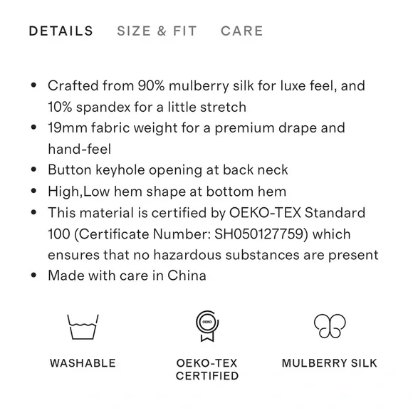 Quince Washable Navy Stretch Silk Tee Dress in Size Medium - Picture 6 of 7